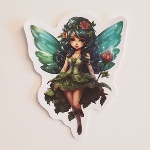 10/$10 Green & Blue Fairy Sticker